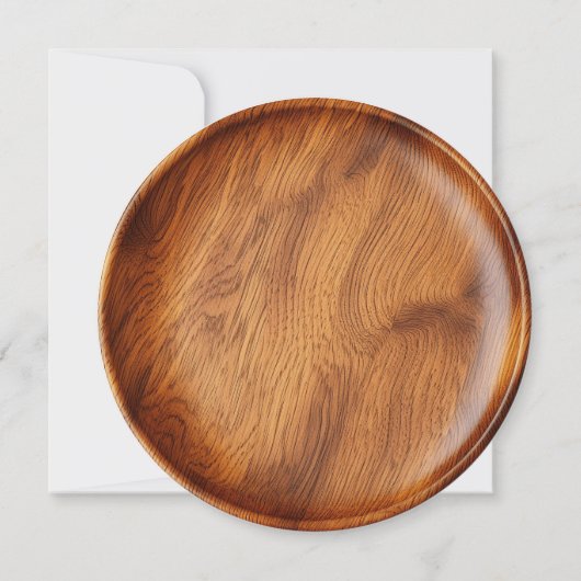 Wedding Wood Cut Unique Custom Invitation 招待状 (裏面)