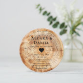 Wedding Wood Cut Unique Custom Invitation 招待状 (スタンド正面)