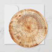 Wedding Wood Cut Unique Custom Invitation 招待状 (裏面)