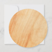 Wedding Wood Cut Unique Custom Invitation 招待状 (裏面)