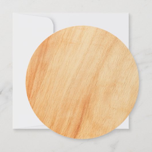 Wedding Wood Cut Unique Custom Invitation 招待状 (裏面)