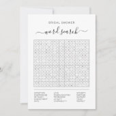 Wedding Word Scramble Bridal Shower Game Printable 招待状 (正面)
