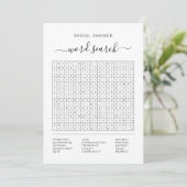 Wedding Word Scramble Bridal Shower Game Printable 招待状 (スタンド正面)