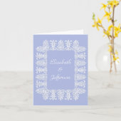Wedgewoodの青1のカスタマイズ可能なメッセージカード カード (黄色い花)