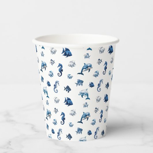 Wedgewood Blue Ocean Creatures! 紙コップ (正面)