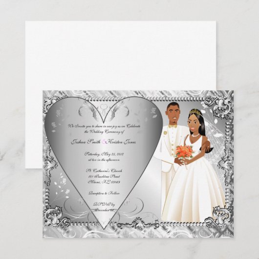 WedingInvitTemplate3 招待状 (正面/裏面)