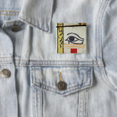 Wedjatの目、tの石棺カバーからの詳細 缶バッジ (インサイチュ)