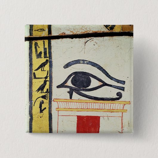 Wedjatの目、tの石棺カバーからの詳細 缶バッジ (正面)