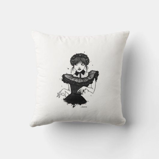 Wednesday - Throw Pillow クッション (裏面)