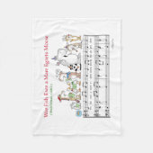 WEE FISH EWE A MARE EGLETS MOOSEサンドラボイントン フリースブランケット (正面)