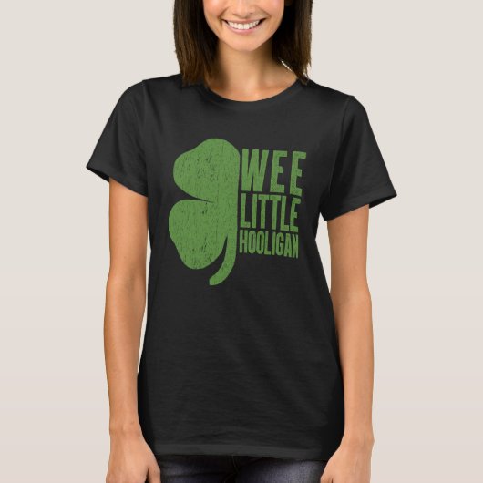 Wee Little Hooligan  Shamrock Kids Teen Patrick s  Tシャツ (正面)