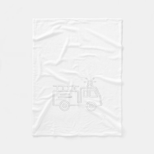 Wee Woo Wife Firefighter Suse Cute Minimalist Aest フリースブランケット (正面)