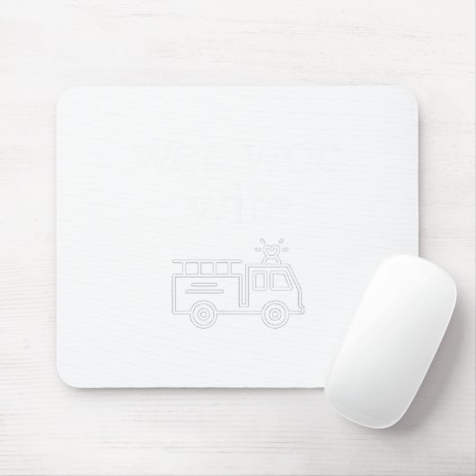 Wee Woo Wife Firefighter Suse Cute Minimalist Aest マウスパッド (マウス)