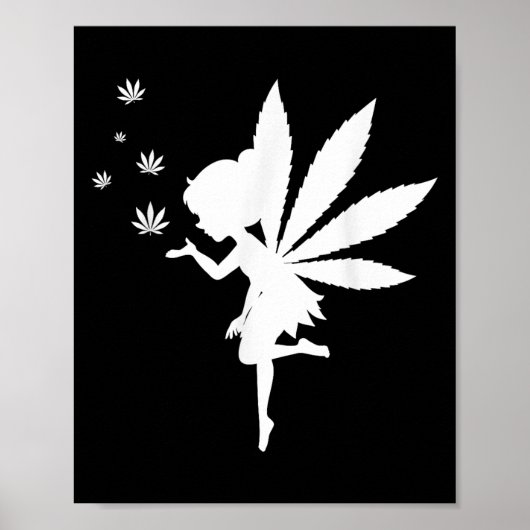Weed Fairy Fantasy Leaf Stoner Pot Smoker  ポスター (正面)