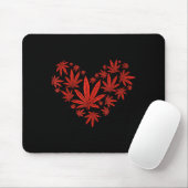 Weed Heart Funny Valentines Day Pot Stoner Gift  マウスパッド (マウス)