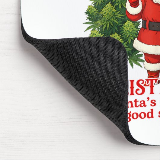 Weed Lover Smoking Light Up Christmas Tree  マウスパッド (コーナー)