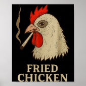 Weed Meme Funny Fried Chicken Smoking  ポスター (正面)