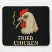 Weed Meme Funny Fried Chicken Smoking  マウスパッド (正面)