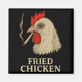 Weed Meme Funny Fried Chicken Smoking  マグネット (正面)