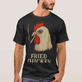 Weed Meme Funny Fried Chicken Smoking  Tシャツ (正面)