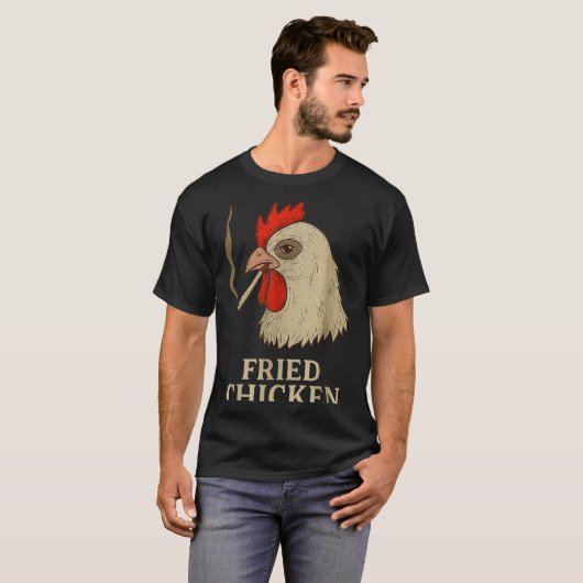 Weed Meme Funny Fried Chicken Smoking  Tシャツ (正面フル)