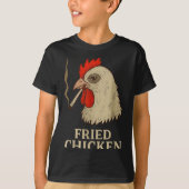 Weed Meme Funny Fried Chicken Smoking  Tシャツ (正面)