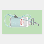 weed spray garden maintenance 長方形シール (正面)