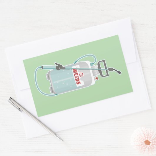 weed spray garden maintenance 長方形シール (封筒)