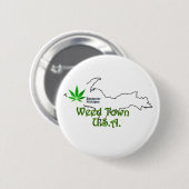 Weed Town USAボタン、ベセマーミシガン 缶バッジ (正面&裏面)