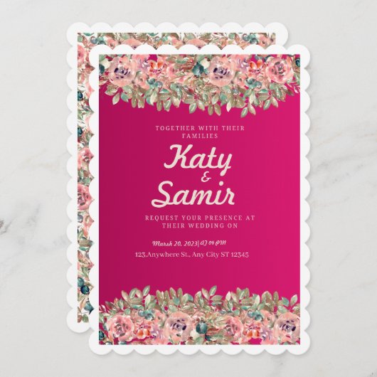 Weeding 招待状 (正面/裏面)