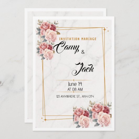 Weeding  招待状 (正面/裏面)