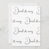 Weeding 招待状 (裏面)