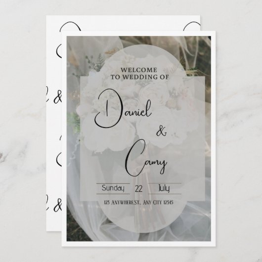 Weeding 招待状 (正面/裏面)