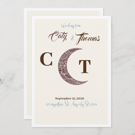 Weeding 招待状 (正面/裏面)