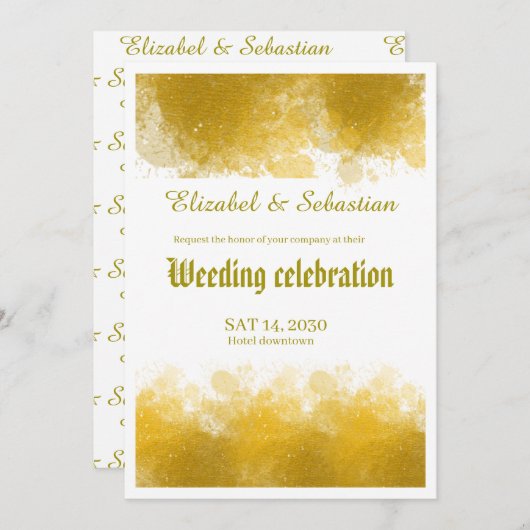 Weeding invitation  招待状 (正面/裏面)