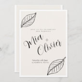 Weeding invitation  招待状 (正面/裏面)