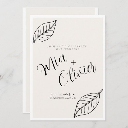 Weeding invitation  招待状 (正面/裏面)