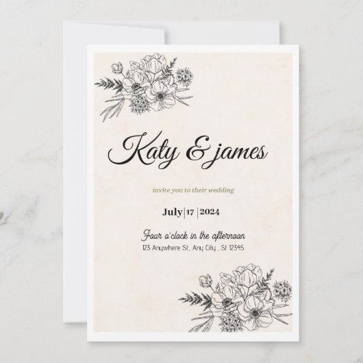 Weeding invitation  招待状 (正面)