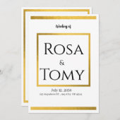 Weeding invitation 招待状 (正面/裏面)