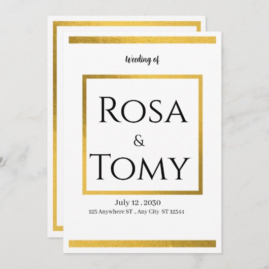 Weeding invitation 招待状 (正面/裏面)