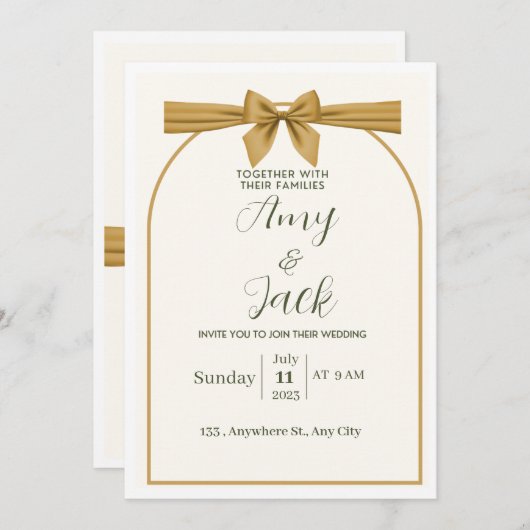 Weeding invitation 招待状 (正面/裏面)