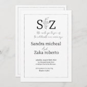 weeding invitation  招待状 (正面/裏面)