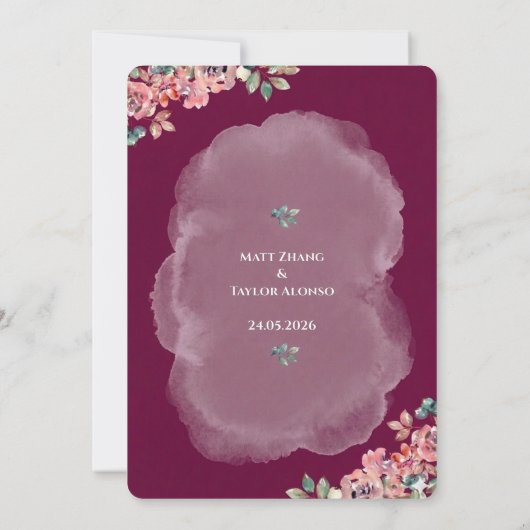 Weeding invitation 招待状 (裏面)