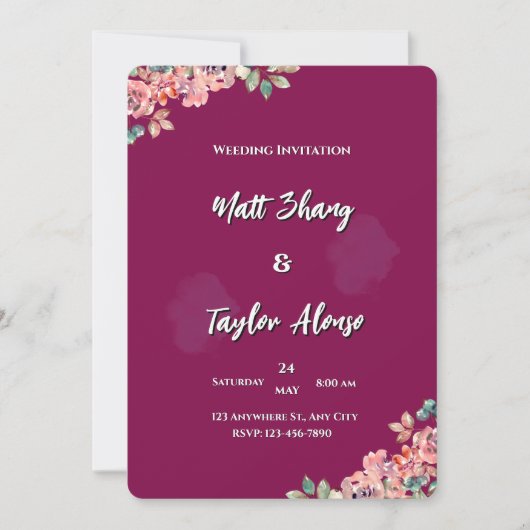 Weeding invitation 招待状 (正面)