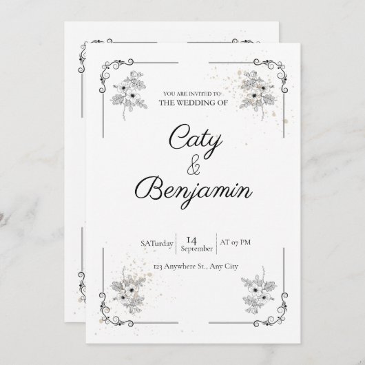 Weeding invitation  招待状 (正面/裏面)