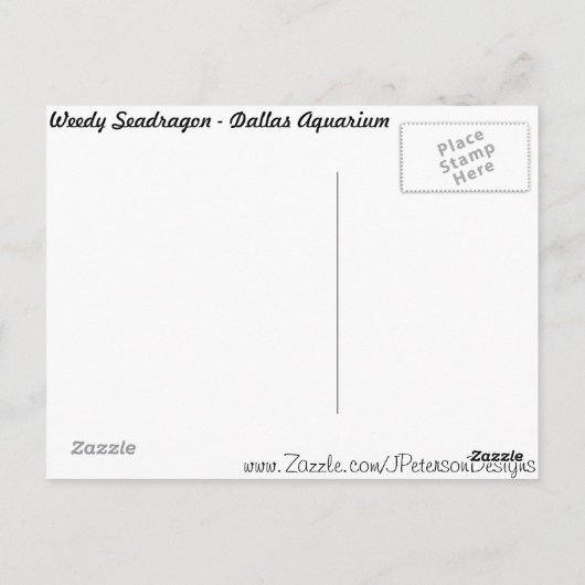 Weedy Seadragon # 2 ポストカード (裏面)