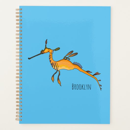 Weedy seadragon cartoon illustration プランナー手帳 (正面)