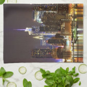 Weehawkenニュージャージーから見られるミッドタウン キッチンタオル (折り畳み)