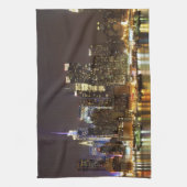 Weehawkenニュージャージーから見られるミッドタウン キッチンタオル (縦)