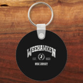 Weehawken Nj New Jersey Vintage Throwback キーホルダー (正面)
